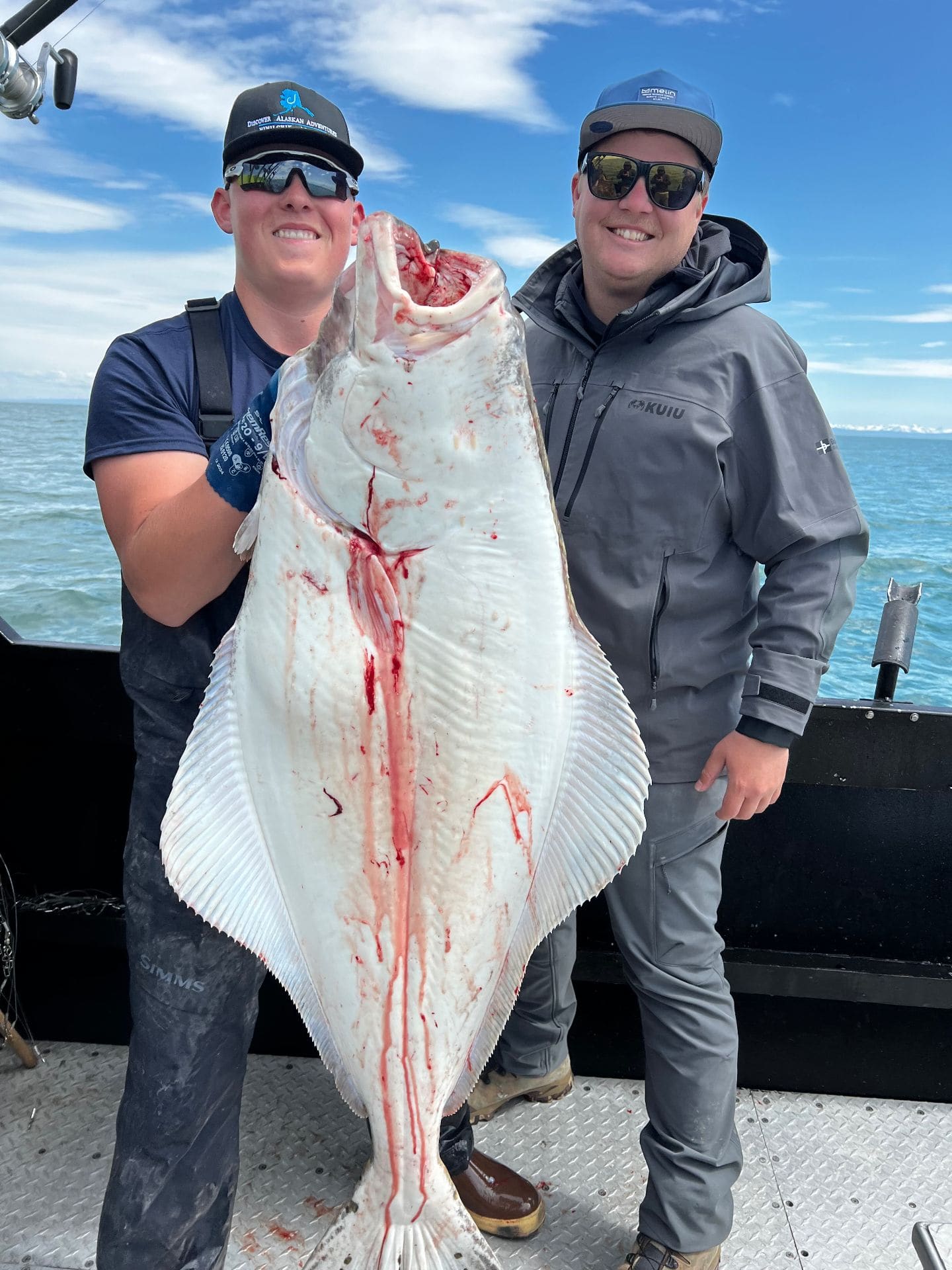 Halibut caught off the Alaska coast